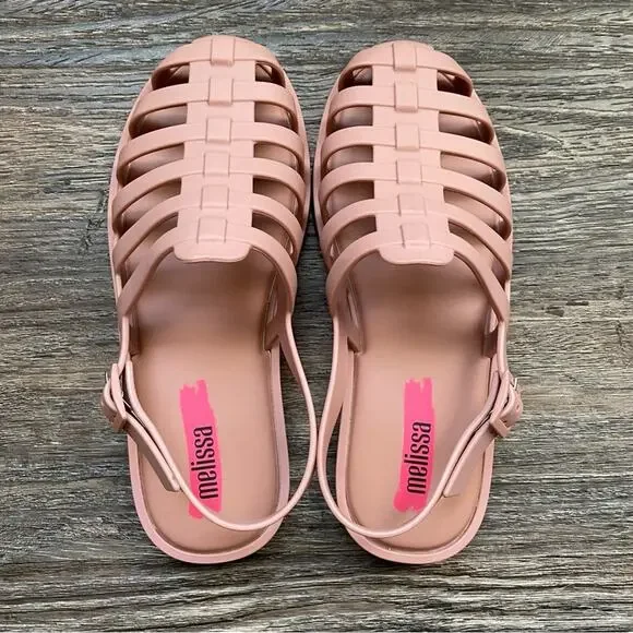 Melissa Disco Sandals in Dark Matte Pink 5 - Picture 2 of 11